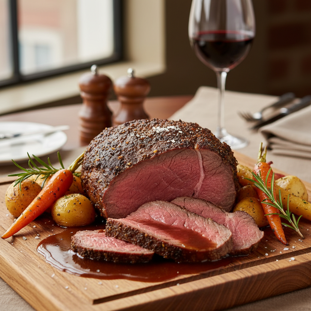 Zartes Rinderfleisch an Chakalaka-Sauce