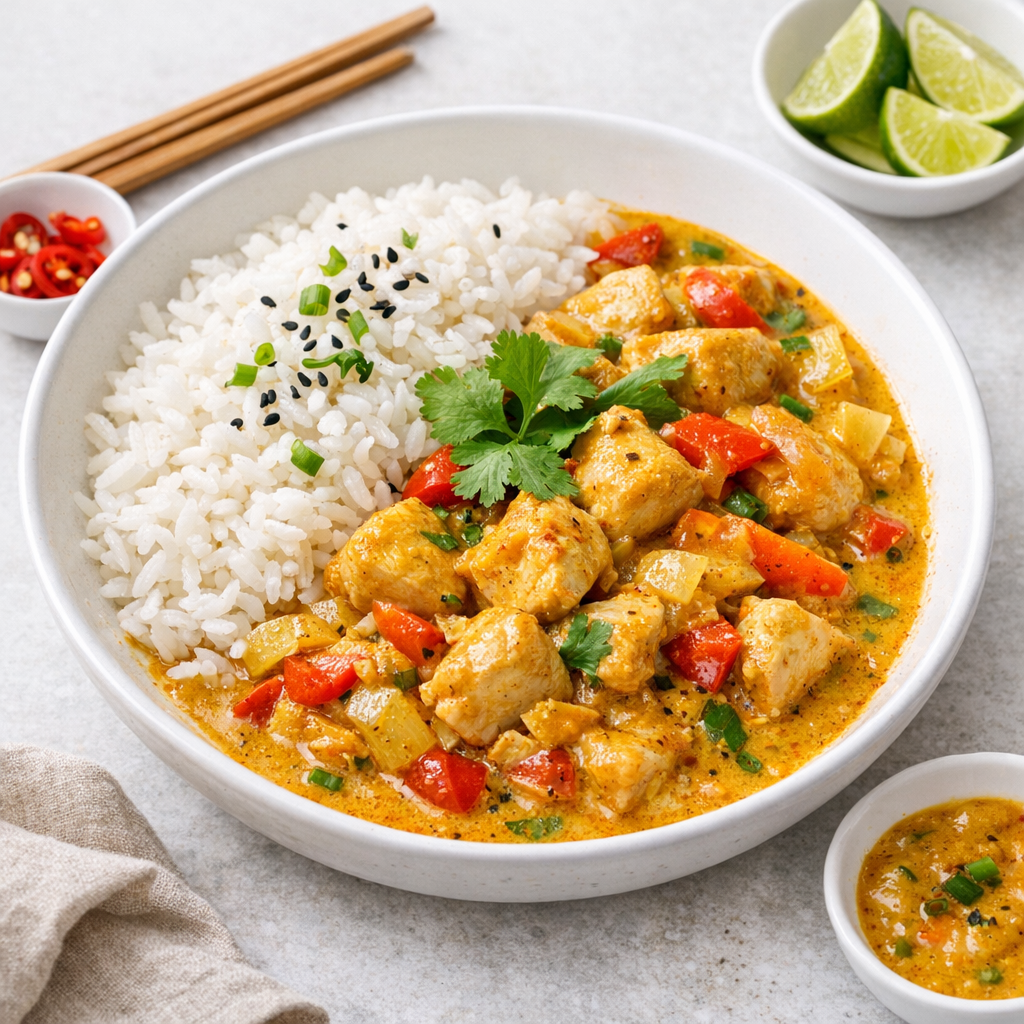 Hühnerbrustfilets paniert mit süß-saurer Sauce