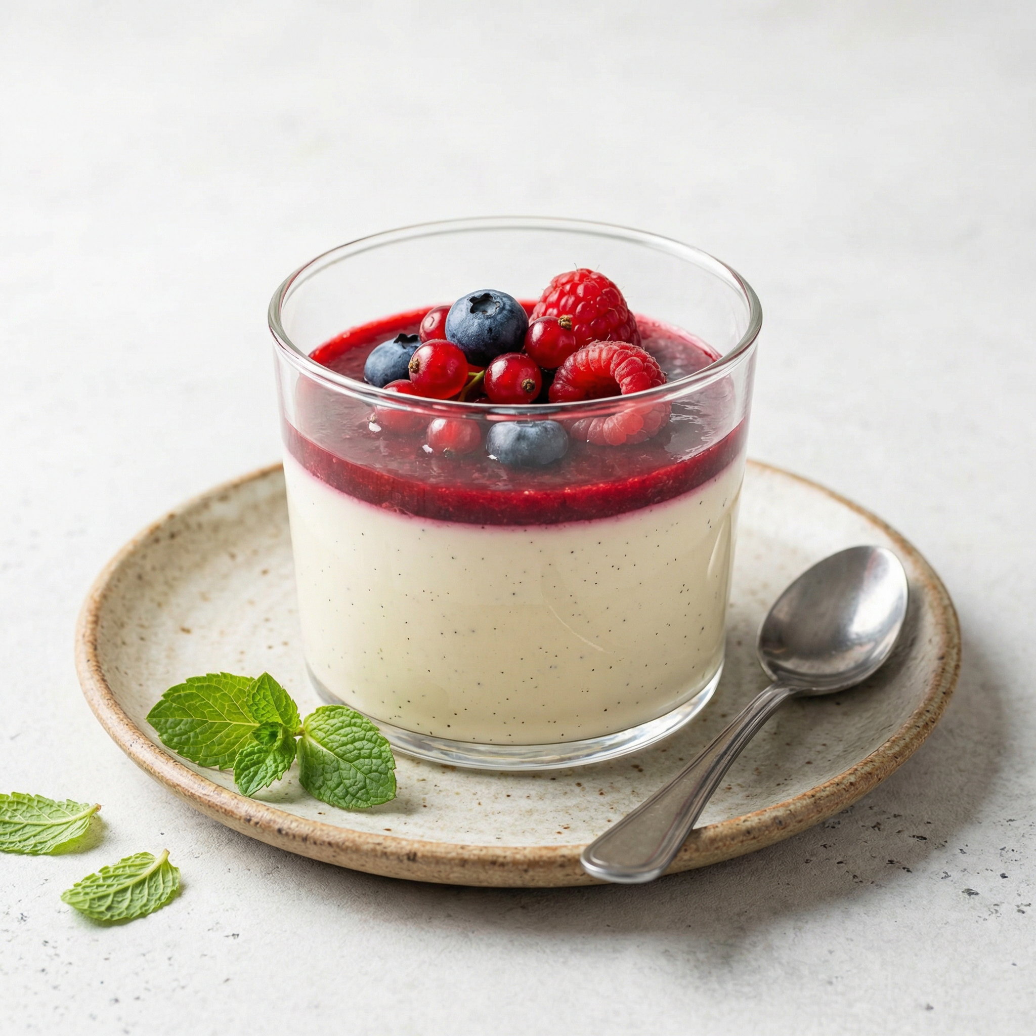 Kastaniencrème mit Waldbeeren
