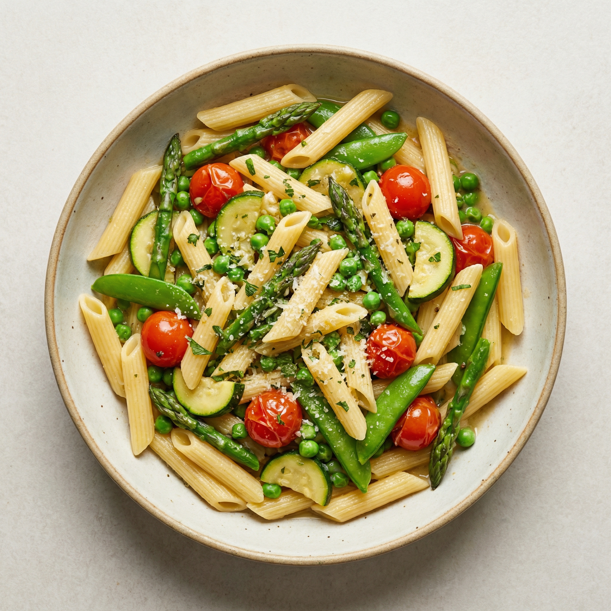 Gemüsebratling mit Tomatensoße und hausgemachter Pasta