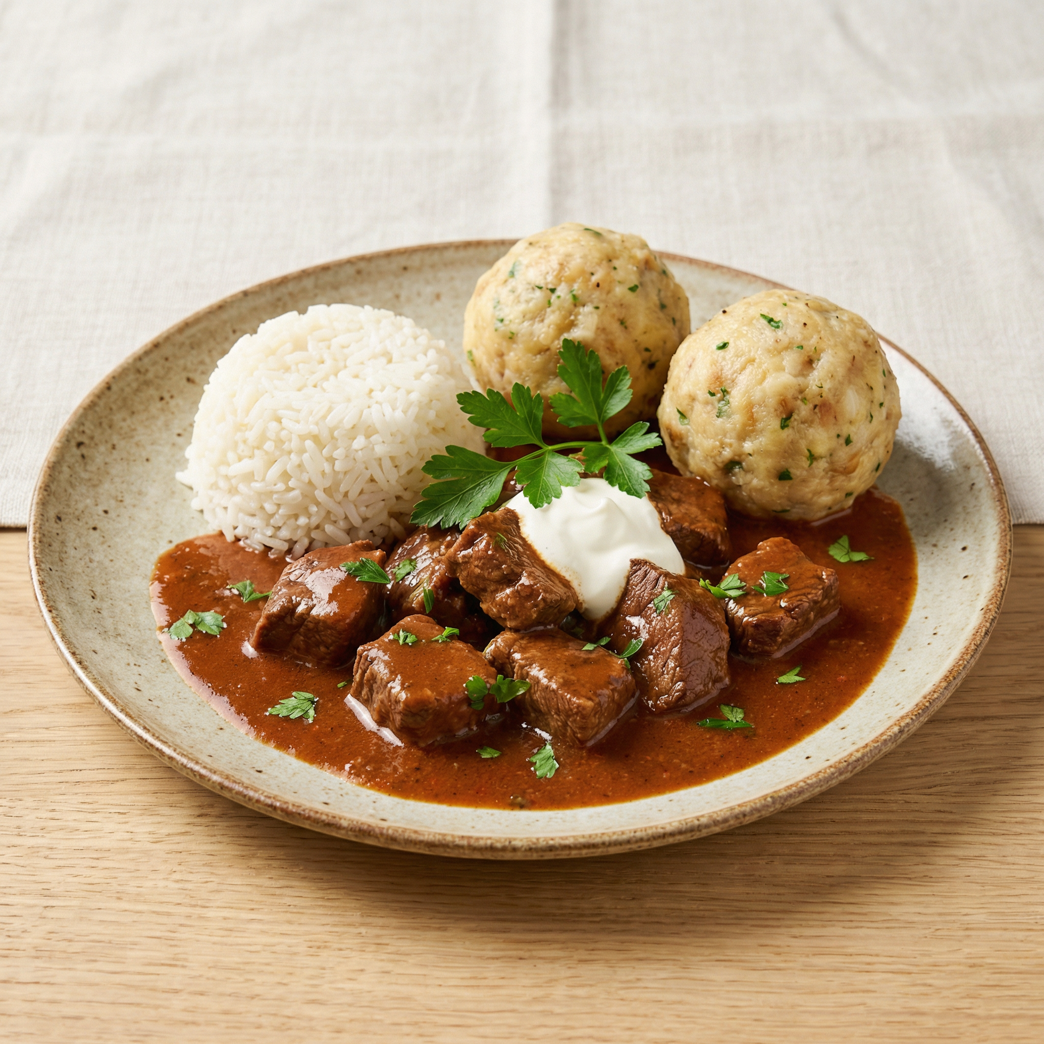 Hausgemachter Rindergulasch